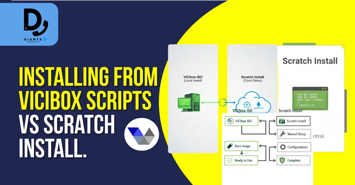 Installing from VICIbox scripts vs scratch install