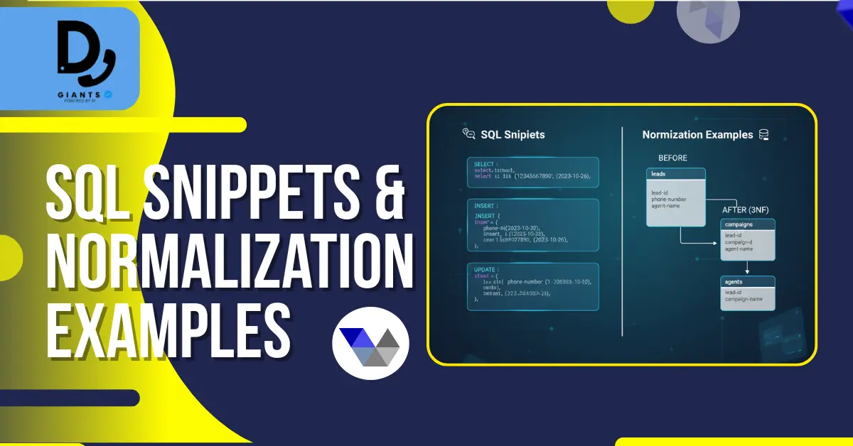 SQL Snippets Normalization