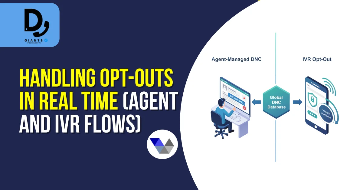 Handling opt outs in real time agent and IVR flows